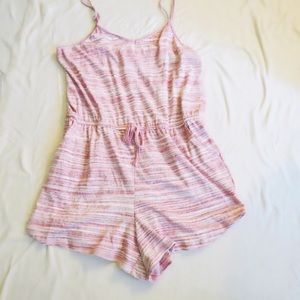 Mossimo Supply Co. Pink Stripped Romper